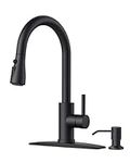 FORIOUS Black Kitchen Faucets with 