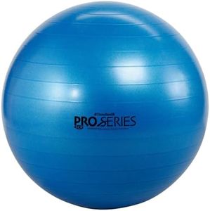 TheraBand Exercise Ball, Professional Series Stability Ball with 75 cm Diameter for Athletes 6'2" to 6'8" Tall, Slow Deflate Fitness Ball for Improved Posture, Balance, Yoga, Pilates, Core, Blue