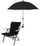 DuoYo Stroller Umbrella, Chair Umbrella with Clamp Adjustable 360° Universal Umbrella for Stroller, Patio, Beach Chairs, Black