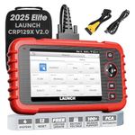 CALMORA Launch OBD2 Scanner, 2025 CRP129X Elite Scan Tool, 8 Reset TPMS/Oil/EPB/SAS/BMS/Throttle Reset, Injector Coding, Lifetime Free Wi-Fi Update, ABS/SRS/TCM/Engine Scanner, Auto VIN & Battery Test