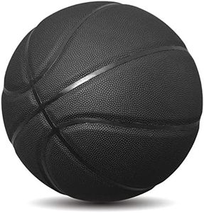 MINDCOLLISION Size 5/6/7 Solid Colour Basketball, No Standard, Non-Slip, Wear-Resistant, Suitable for Indoor and Outdoor Children, Women, Teenagers, Adults, Basketball, Black, 6