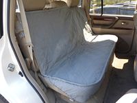 Deluxe Quilted and Padded Back Seat Bench cover with Non-Slip fabric in Seat area - One size fits all 56"W Grey