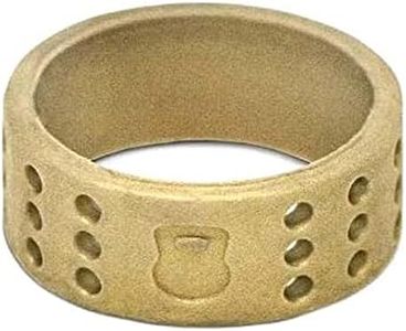 QALO Men's Functional Silicone Rings with Ring Storage Pouch, Perforated Classic & Q2X Collection, Mens, Perforated - Gold, Size 13