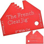 Gearu Heavy Duty French Cleat Jig - for 2.5″ Wood System, Aluminum Alloy Guide for Precise French Cleat Cuts & Cleat Hanger Boards, DIY Workshop & Garage Wall Organizer Jig for Storage & Shelving