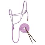 Weaver Leather Diamond Braid Rope Halter and Lead, Lavender/Mint/Gray