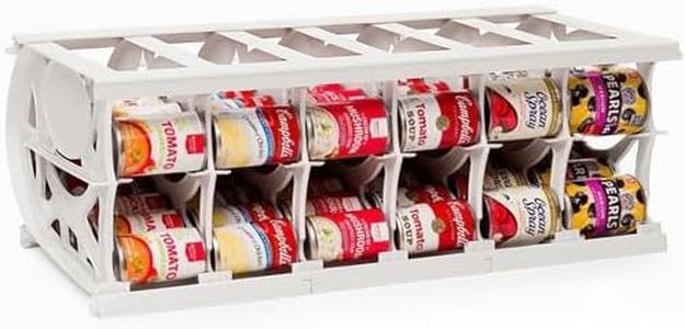 Shelf Reliance Cansolidator Pantry Plus 60 Cans Organizer for Pantry | Rotating Canned Food Storage Kitchen Organizer and Storage