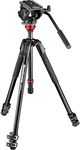 Manfrotto 500 Video Tripod Manfrotto 500 Fluid Video Head with 190X Video Aluminum Tripod and Leveling Column Kit, Black (MVK500190XV)