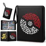 900 Pockets Card Binder with Sleeves, Trading Cards Holder for Game Card, Yugioh Card Storage Album, Baseball Card Organizer, MTG Zip Folder, Loading Pocket Binder for TCG (Black B)