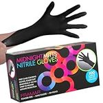 FRAMAR Black Nitrile Gloves Black Disposable Gloves, Black Gloves Disposable, Cleaning Gloves, Mechanic Gloves, Gants Jetables, Plastic Gloves Disposable, Latex Free Gloves, Large