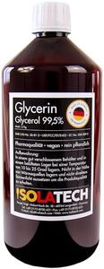 Glicerina vegetal 1 Litro CALIDAD 99,5% grado farmacéutico, puro, glicerol Botella de 1L (contenido 1,2kg)