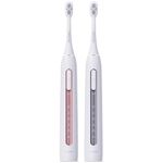 ORACURA Adult Sonic Smart Electric Rechargeable Toothbrush Sb300|1Year Warranty|Pack Of 1 Peach & 1 Grey Colour|36,000 Strokes/Min|5 Modes & 3 Intensity|Rechargeable