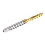 TA-VIGOR M4 x 0.7mm Spiral Point Plug Thread Tap, HSS Titanium Coated Thread Milling Tap with H2 Tolerance, 3 Flutes Ground Threads(Round Shank with Square End) 2Pcs