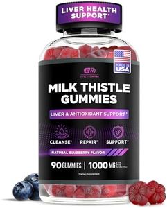 EFFECTIVE NUTRA Milk Thistle Gummies - Sugar Free Milk Thistle 1000mg, Milk Thistle Extract - Milk Thistle Liver Detox & Antioxidant Support - Great Alternative to Milk Thistle Tea & Capsules 90ct
