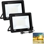 2 Pack 50W LED Flood Light Outdoor,