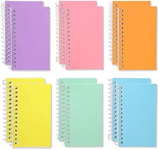Paper Junkie 12-Pack Small Spiral Notebook 3x5, 40 Sheets, 80 Pages Per Notepad, College Ruled Lined Paper for Office Supplies, Classroom Notes, Students, Teachers, Nurses (6 Pastel Colors)