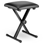 Portable Piano Keyboard Stool Folding Padded Chair Bench Seat Black Adjustable ® Crystals