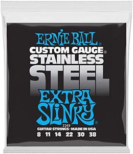 Ernie Ball Extra Slinky Stainless Steel Wound Electric Guitar Strings - 8-38 Gauge