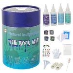 IOliveYou Blue-Indigo-Teel-Warm Tie Dye Kit in Natural Indigo Blue Tie Dye – Custom Clothing Dye with 8 Refills for Kids & Large Groups- Tie Dye Party Supplies with Aqua Tie Dye Techniques Guide DIY