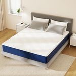 PurrJoys 4FT6 Double Mattress 135x190x20cm – 8 Inch H3 Firm Cooling Gel Memory Foam Mattress with Washable Zipper Cover, CertiPUR-US® & OEKO-TEX® Certified, Pressure Relief & Easy Setup in a Box