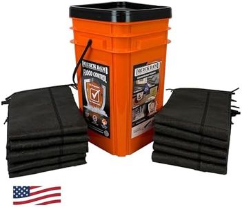 Quick Dam Grab & Go Flood Kit Includes 10-5-ft Flood Barriers in Bucket (QDGG5-10), Orange