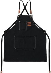 Child Apron, Creative Artist Apron Apron with Pockets Great Helper in Daily Life, Matching for Kid Cooking,Baking,Painting, Gardening(Black)