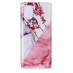 Samsung Galaxy A51 Case Shockproof Soft Flexible TPU Bumper Case Ultra Thin Slim Fit Silicone Rubber Grip Skin Phone Cover for Samsung Galaxy A51 Marble Case Plum Blossom