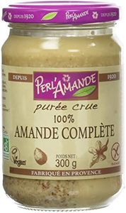 PERL'AMANDE - Purée Crue - 100% Amande Complète - Biologique - 300 g