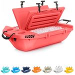 Cuddy Floating Cooler and Dry Storage Vessel – 40QT – Amphibious Hard Shell Design, Coral