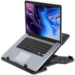 amazon basics Adjustable Laptop Riser Stand | Wide Compatibility | Multiple Adjustable Angles | Ventilated & Secure Design