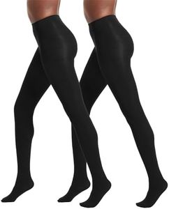 No nonsense womens Super-opaque Control-top Tights, Black/Black, XX-Large