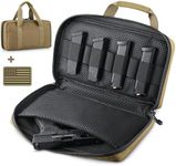 LIVANS Tactical Pistol Gun Case Bag for Handguns, Gun Range Bag Hand Gun Case for Pistols Soft Gun Carrying Case with Lockable Zipper Padded Firearm Case for Shooting Range