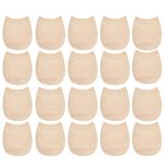 ANDERK 10 Pairs Womens Low Cut Flesh Color Socks No Show Toe Cover Half Socks Invisible Cotton Toe Topper Liner with Seamless,