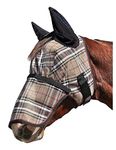 Kensington Signature Fly Mask w/Removable Nose, Soft Mesh Ears & Forelock Opening Size: L-Average Color: 121 - Deluxe Black