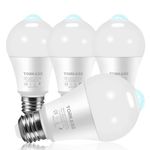 Torkase Motion Sensor Light Bulbs, 13W(100W Equivalent) Motion Detector Auto Activated Dusk to Dawn Security LED Bulb, A19 E26 5000K Daylight, 4 Pack