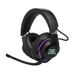 JBL Quantum 910 Headset, Wireless Bluetooth Gaming Headset with Noise Cancelling Technology, Play and Charge Features and Boom Microphone, in Black