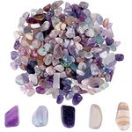 SUNNYCLUE 1 Box 100g Natural Fluorite Chip Gemstone Beads Healing Crystals Stone Bulk Chakra Decoration Irregular Gemstones Rocks Charms for Jewellery Making Charms DIY Craft Bracelet Necklace No Hole