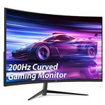 Z-Edge 27 Inch Curved Gaming Monitor 200Hz 1ms MPRT Full HD 16:9 Curved Screen 350cd/m² Brightness, Ultra-Thin Bezel, FreeSync, HDMI & DisplayPort - Black