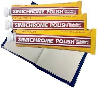 Rosenthal Collection – Simichrome Metal Polish Cream Compound - Chrome & Aluminum Polish for Jewelry & More – 3 Tubes + Polishing Cloth