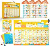 Behavior Chart for Kids at Home– Daily Responsibility Reward Chart for Multiple Kids and Toddlers, Magnetic Calendar for Multiple Household Chores - Homeschool Kindergarten Preschool Learning Supplies