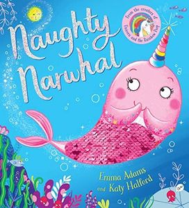 Naughty Narwhal colour-changing sequin book (PB)