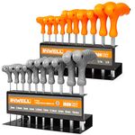 Iron Forge Tools 20 Piece T Handle Allen Wrench Set - SAE & Metric Hex Key Set with Stand U.S. Veteran Owned Brand