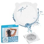 30 Pack Disposable Shower Drain Hair Catcher，Shower Drain Dog Hair Catcher Cover for Showers & Bathtubs Mesh Stickers，Mesh Filter Sink Strainer Stickers (30 Pack)