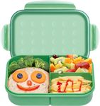 Claiez Tiffin Box Lunch Box for Kids - Lunch Boxes for Office Men Leak Proof 3 Compartment Lunch Box Reusable Freezer Safe Food Containers with Spoon for Adults and Kids