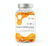 Vitamin D3 4000iu - 150 Natural Orange Flavour Chewable Gummies - Five Months Supply - Non GMO Tasty Gummy Supplement to Support Immune Function and Help Maintain Bones and Teeth