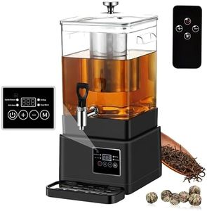 GKFF Tea Kettle Commercial Tea Maker Machine, 10L 65 Cups, Tea Pot with Remove Loose Leaf Tea Strainer For Flower Blooming Tea, Catering Tea Steeper, Clear,Tea Urn for Tea Lovers