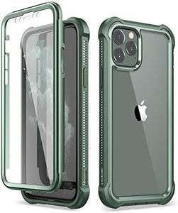 Dexnor iPhone 11 Pro Case with Screen Protector Clear Rugged Full Body Protective Shockproof Hard Back Defender Dual Layer Heavy Duty Bumper Cover Case for iPhone 11 Pro 5.8" - Green