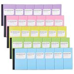 feela 30 Pack Mini Composition Notebook Bulk, Cute Pocket Composition Note Pad, Small Journal Notebooks for Students College School Supplies, 4.5" X 3.25", Narrow Ruled, 5 Pastel Colors