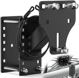 PAULINN Trailer Spare Tire Mount, 3-Nuts Upgraded Universal Spare Tire Carrier, Fits 4/5 / 6/8 Lugs Wheels on 4", 4.5'', 4.75'', 5'', 5.5'' & 6'' Bolt Patterns, 180 LBS, w/Anti-Theft Rope