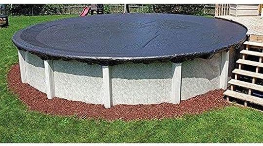In The Swim Swimline 18 x 33 Foot Oval Above Ground Heavy Winter Pool Cover, Blue (Used)