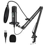 MAONO USB Microphone 192kHz/24Bit Zero Latency Monitoring AU-PM401 PC Computer Condenser Cardioid Mic with Mute Button for Podcasting, Gaming, YouTube, Streaming, Recording Music